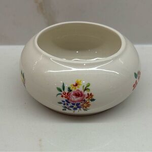 Vintage Lord Nelson Pottery Small Round Floral Ceramic Jewellery Trinket Dish